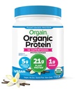 Orgain Orgain Orgánica Vegan Proteína + 50 Superfoods Powder, Vanilla Bean - 21g Proteína con base vegetal, fibra prebiótica 8g, sin ingredientes de lactosa, sin gluten, sin azúcar añadido, 1.12 lb (paquete mayo Vary)