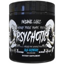 Insane Labz Psychotic Black Edition Mid Stimulant Pre Workout Powder, Energy Focus Pumps, Cargado con Creatine Beta Alanine Taurine Fueled por AMPiberry, 35 Servings (Blue Raspberry)