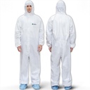 Trajes de Medtecs Hazmat - 6 Opciones de tallas - Traje de tapas desechables, Cobertura protectora médica para todo tipo de trajes Hazmat