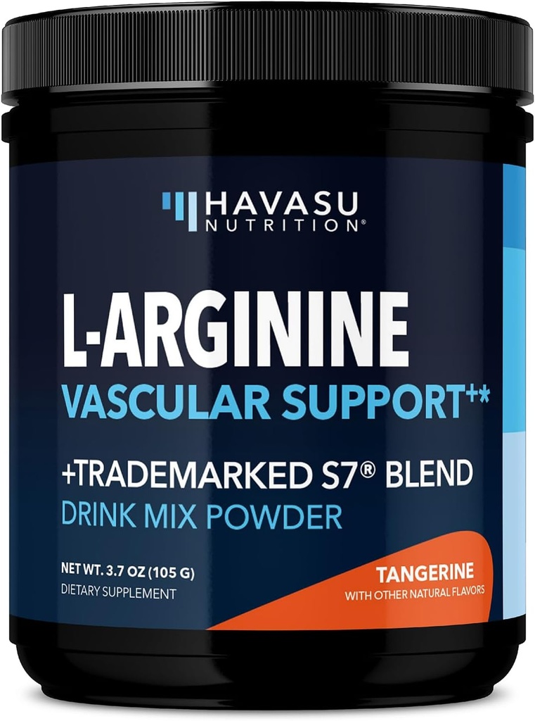 L-Arginine Powder - Nitric Oxide Suplemento para Hombres y Mujeres con L-Citrulline y Beet Root - Pre y Post Workout Apoyo para la Resistencia y la Recuperación - Tangerine Flavor, 1 Month Supply (30 Scoops)