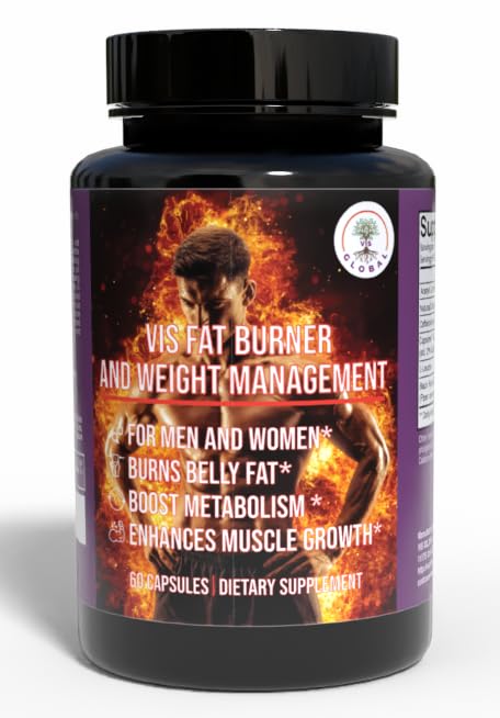 Vis Fat Burner Weight Loss Suplemento – Weight Management Fat Burner for Men &amp; Women – Boosts Metabolism, Burns Belly Fat Burner for Women, Enhances Muscle Growth- 60 Capsules