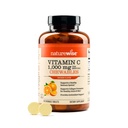 NatureWise Extra Strength Vitamin C Chewable 1000mg for Adults - Natural Orange Flavor - Immune System & Antioxidant Support - Non-GMO, Vegan &amp; Sugar Free - 90 Chewable Tablets[45-Day Supply]