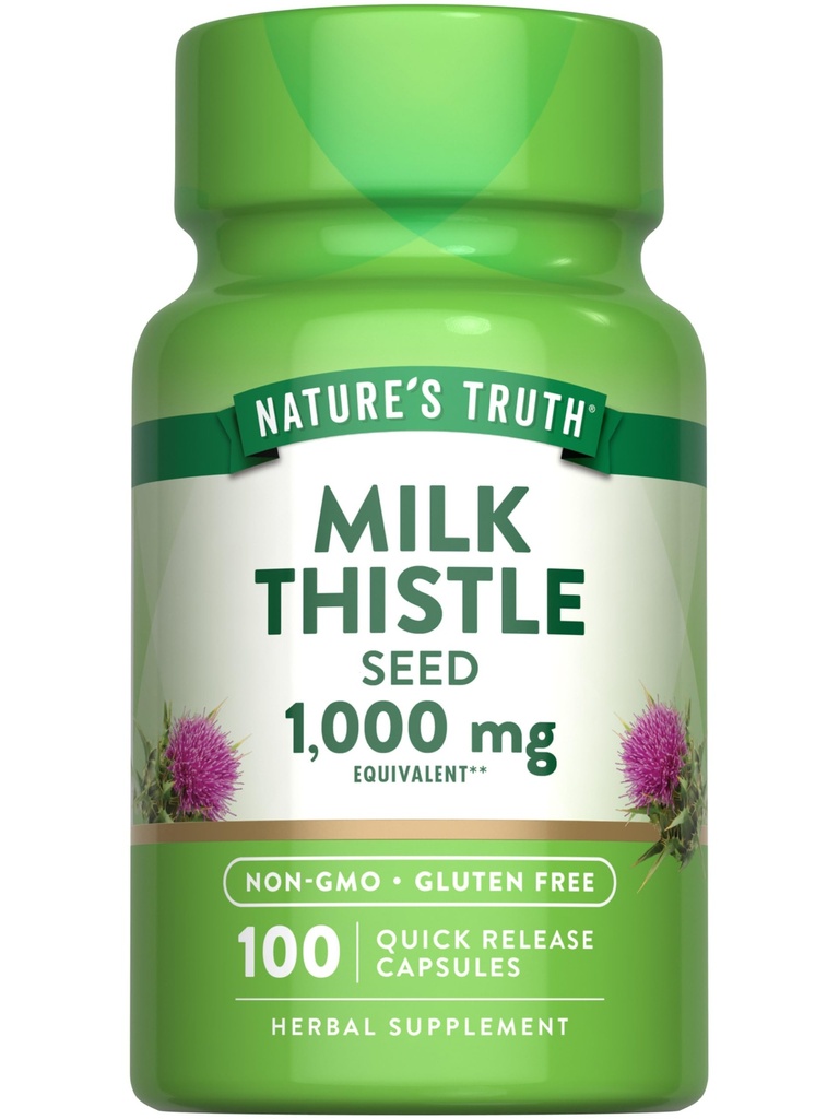 La verdad de la naturaleza Milk Thistle Seed Extract ← Herbal Supplement TEN 100 Capsules ← No Gluten Free