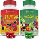 Laboratorios Justificados (Set of 2 Vital Fruits and Veggies Suplemento Rojo &amp; Verde Superfoods Whole Food Non GMO Vegan Friendly 180 Veggie Capsules 2 Botellas