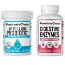 Fisiciano's CHOICE - Optimal Gut Health Bundle: 60 Billion Probiotic 60ct + Digestive Enzyme 180ct for Digestive Comfort and Immune Support - Value Bundle