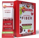 Kiwi sin azúcar Fresa Flavored Psyllium Husk, 24 paquetes de fibra