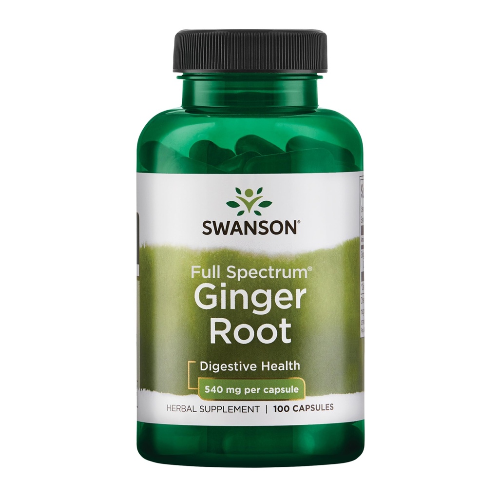 Swanson Premium Brand Ginger Root 540 Milligrams 100 cápsulas