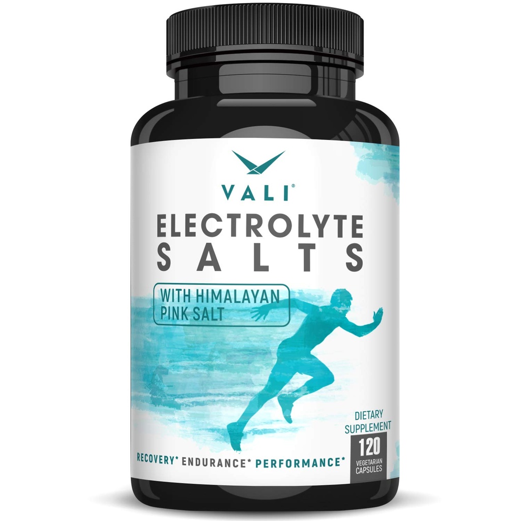 VALI Electrolyte Salts Rapid Oral Rehydration Replacement Pills. Hydration Nutrition Powder Supplement, Recovery & Relief Fast. Fluid Health Essentials. Keto Salt Mineral Tablets. 120 cápsulas de verduras