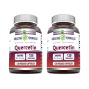 Amazing Formulas Quercetin 500mg Veggie Capsules Suplemento ← Non-GMO TENIDO Gluten Free ← Apoya la salud general y el bienestar (120 Conde TEN 2 Pack)