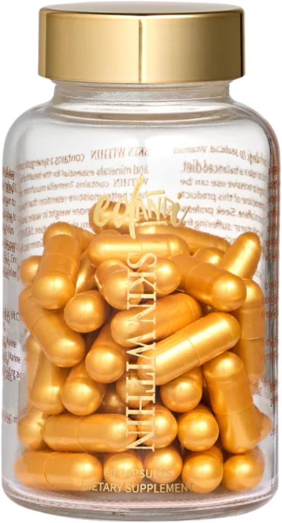 Piel dentro de la piel del cabello &amp; uñas Collagen Natural Suplemento dietético con vitamina C y Collagen marino, 30 Day Supply, 60 cápsulas
