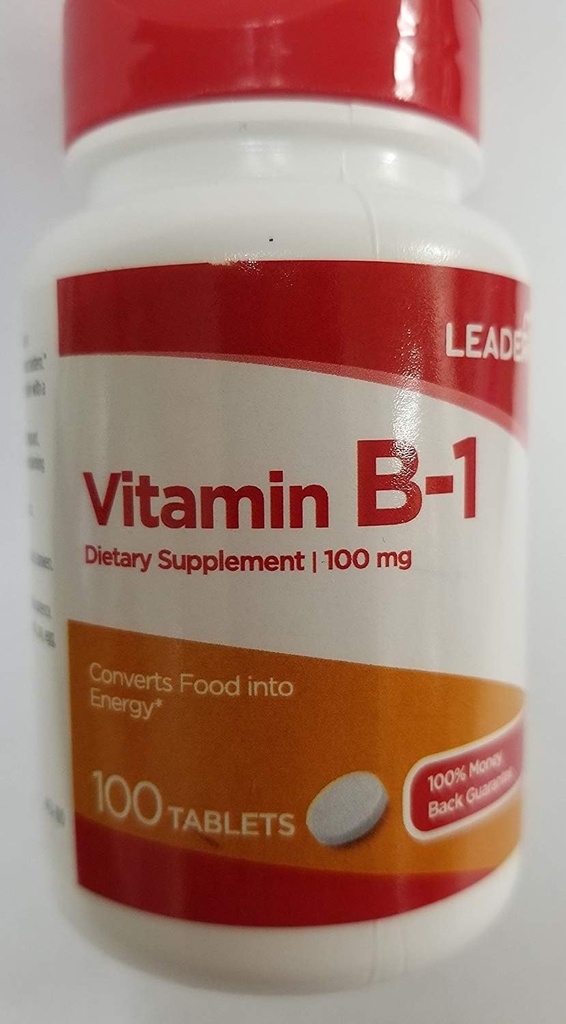 Líder Vitamina B-1 100 mg, 100 Tablas Cada (Pack de 3)