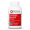 PROTOCOLO PARA LA VIDA BALANCE Ginkgo Biloba - 120 mg Ginkgo Biloba Extracto - con Eleuthero - para la salud cerebral y la circulación sanguínea Soporte - Dairy Free " Non-GMO - 100 Veg Capsules