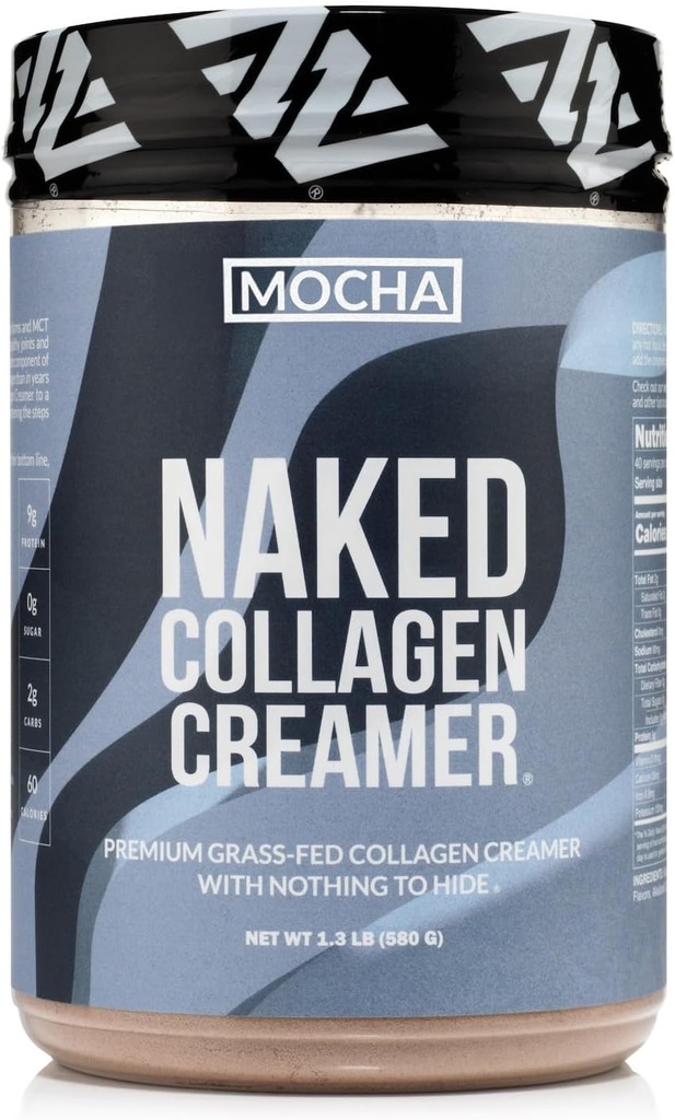 Cremador de café Mocha de cuello desnudo - Crema de colágeno para el café - sin lácteos, sin gluten, sin GMO - Soporte Pelo, piel y uñas - 40 piezas