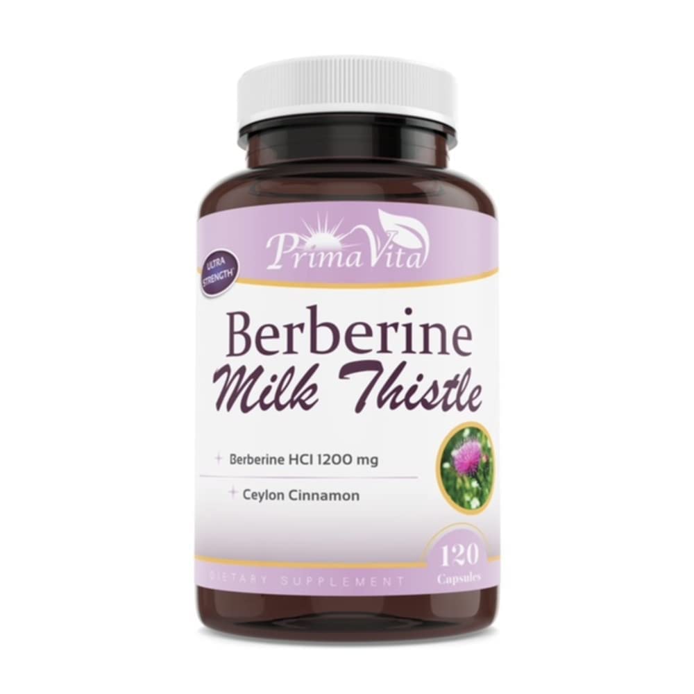 Berberine HCL 1200mg con esteto de leche y canela de Ceylán, activador metabólico de Ampk, sistema inmunológico saludable y bienestar gastrointestinal, 40 servidos, 120 cápsulas de verduras