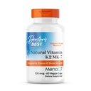 Mejor vitamina natural del médico K2 MK7 Suplemento para hombres y mujeres - soporte de salud de huesos, 100 mcg vitamina K-2 MK-7 cápsulas con MenaQ7, soporte de calcio, no GMO, Vegan - 60 cápsulas de veg