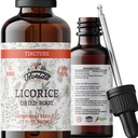 Licorice Tintura, Extracto de Licorice Orgánica (Glycyrrhiza Glabra) Root seco, Suplemento Herbal, No GMO en Glice vegetal orgánica presidida Glicerina 2 oz, 670 mg