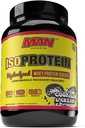 MAN Sports New Flavor ISO-Protein Hidrolyzed 100% Pure Whey Protein Isolate Powder, Cookies y Crema, 1.42 libras (20 días de suministro)