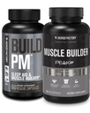Jacked Factory Build PM Night Time Muscle Builder &amp; Sleep Aid (60 Capsules) & Essentials Muscle Builder - Daily Strength Builder for Men with Peak ATP (30 Capsules)