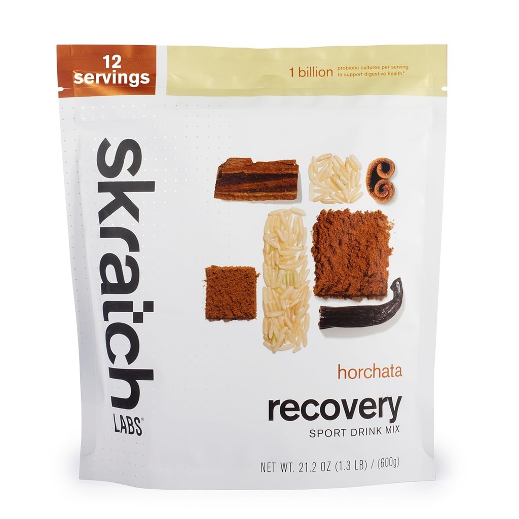 Labs Post Workout Recovery Drink Mix with Horchata, (21.2 oz, 12 Servings) with Complete Milk Protein of Casein and Whey and Probiotics, Gluten Free, Kosher, Vegetarian