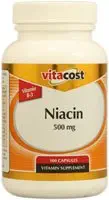 Vitacost Niacin (Vitamin B-3) - 500 mg - 100 cápsulas