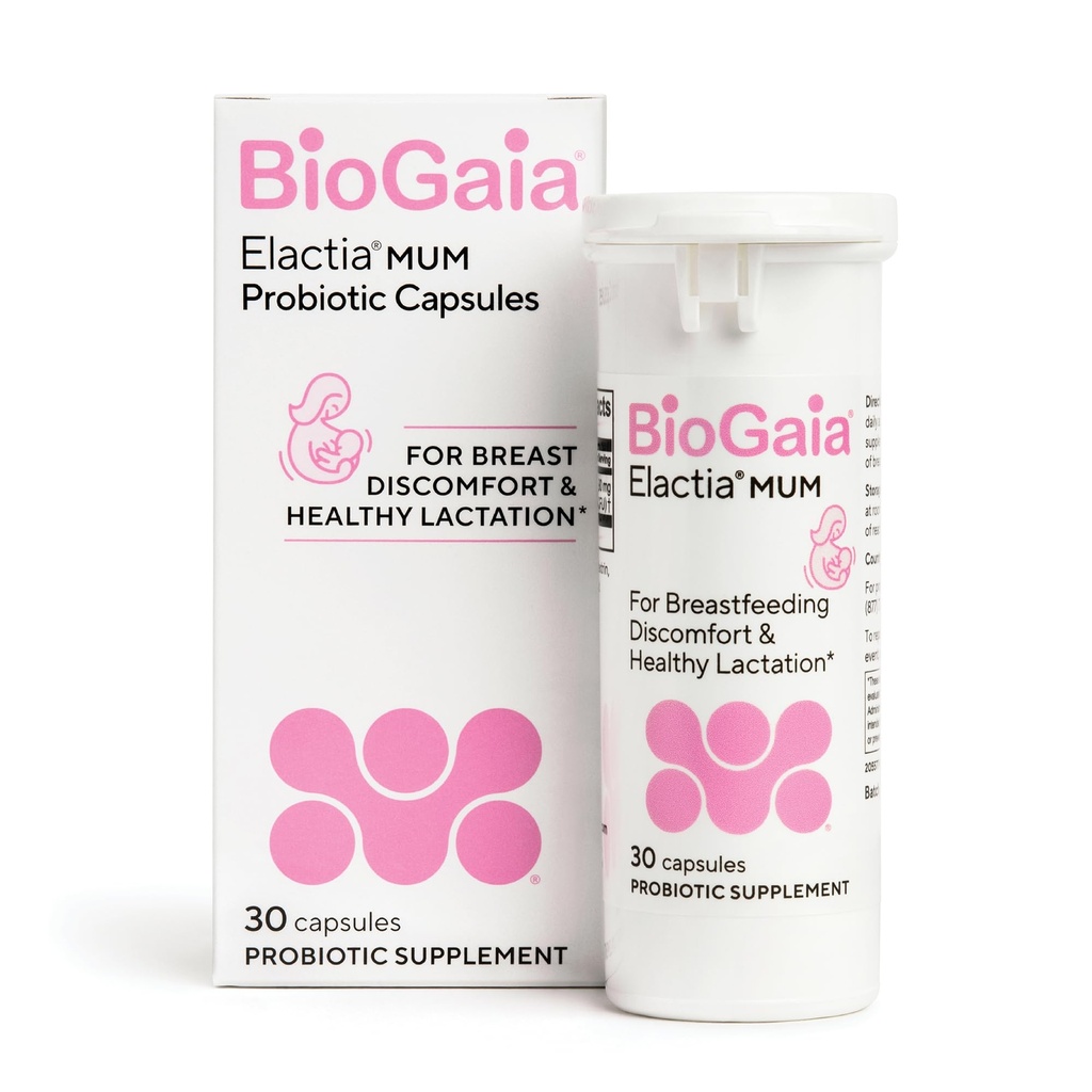 BioGaia Elactia Breastfeeding Probiotic ← Lactation Supplements ← Newborn Essentials and Probiotics for Both Mom &amp; Baby ← Daily Supplement for Healthy Lactation ← 30 Count ← Breastfeed Happy