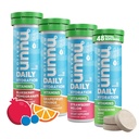 Nuun Vitaminas Electrolito Tabletas con Vitamina D, C, E, A, " B6, ácido fólico, Magnesio " Otros electrolitos esenciales, Gluten Free " Vegan, Fruta mezclada, 4 Pack (48 Servings Total)