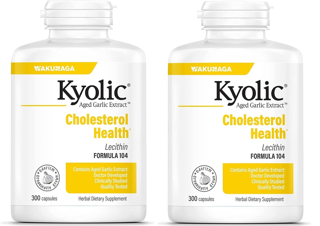 Kyolic #104 Extracto de ajo con Lecithn 300 cap (dos-Pack)