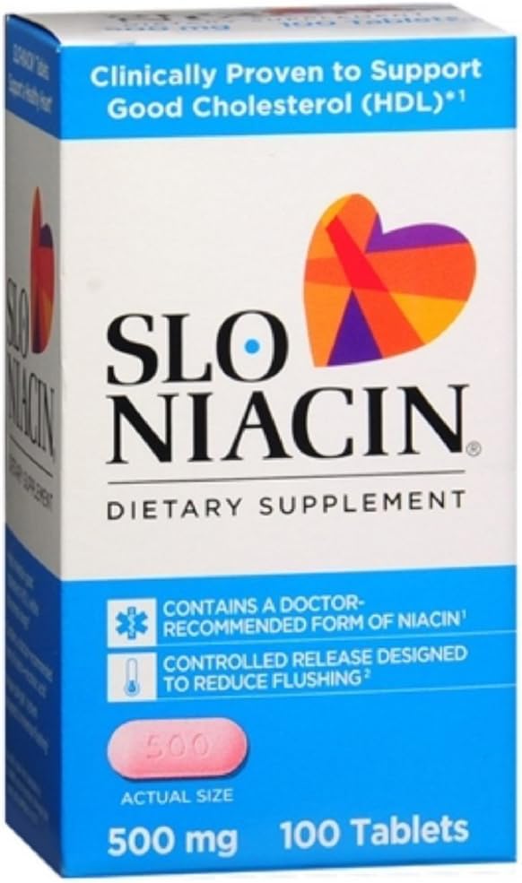 Slo-Niacina 500 mg Tabletas 200 Tabletas