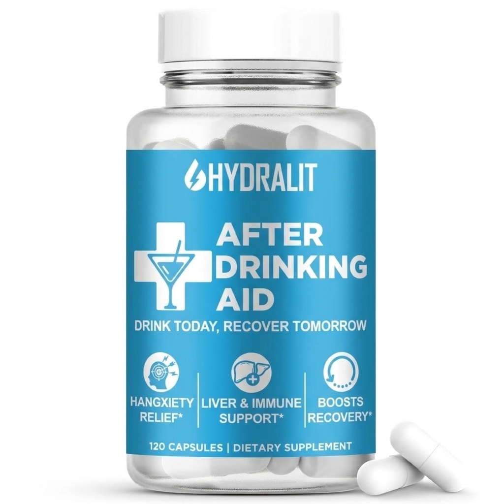 Después de Beber Ayuda Suplemento Pre Game Party Pills Electrolytes Hydration DHM Milk Thistle Weekend Recovery Vitamins Relief Formula Better Mornings Alcohol Liver Health Support 120 Capsules