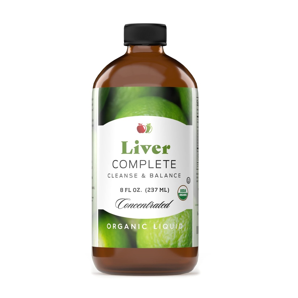 Liver Complete 8oz Concentrado Orgánico Líquido - Limpiador de hígado &amp; Suplemento de Vinagre