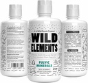 Elementos silvestres Gut Support Fulvic Acid Mineral Blend Derived from Ancient Plant Deposits, Heal Gut Lining, Mejorar la Cognición e Inmunidad, 70+ Minerales, Todo Natural, 32 oz