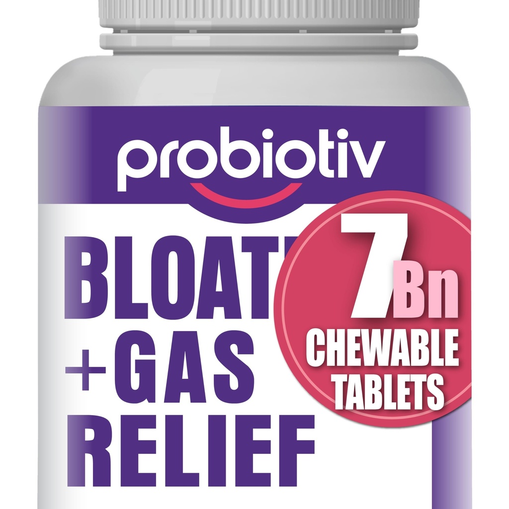 Gas &amp; Bloating Support for Women and Men 7 Billion CFU – Probióticos Chewable " Lactobacillus Reuteri, Enzimas Digestivos diarios para el Bloating ocasional, Gut Comfort " Digestive Health