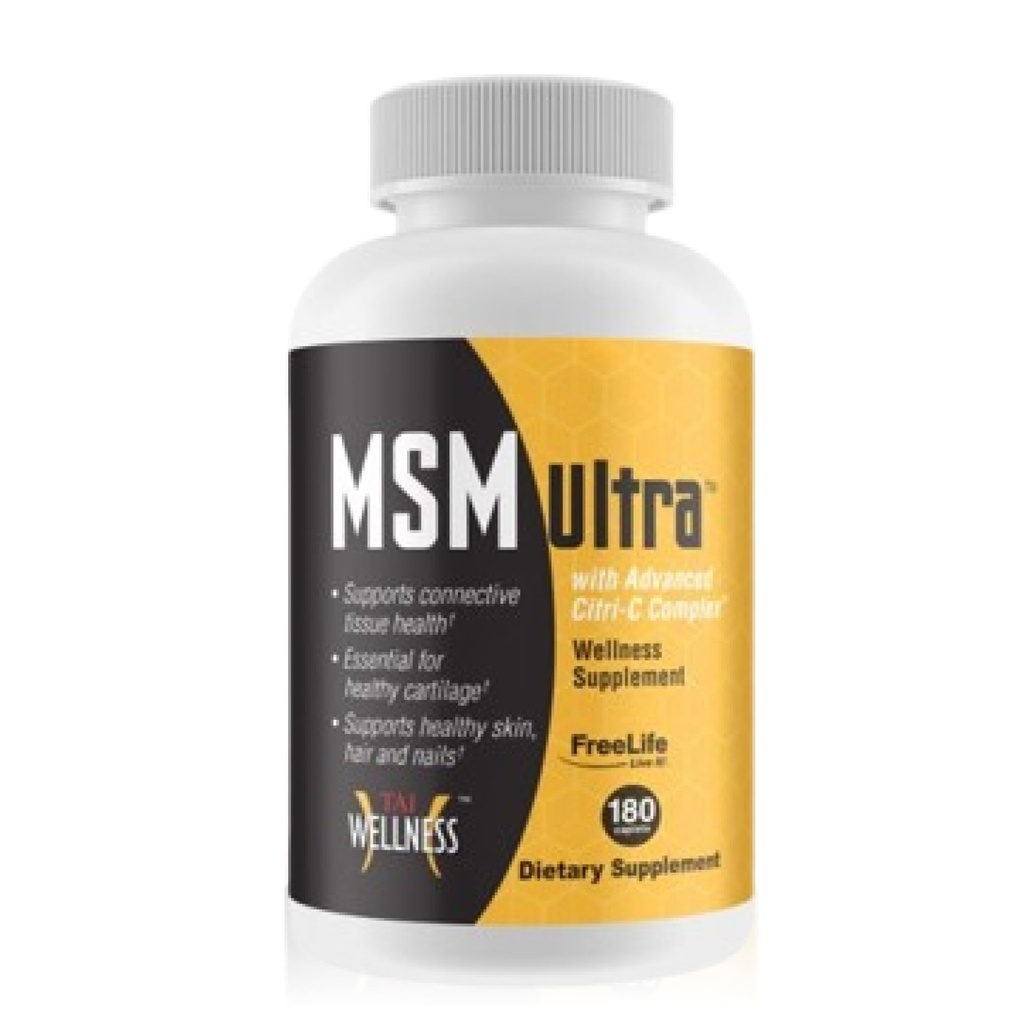 Youngevity Freelife MSM Ultra tención 3000 mg MSM + Proprietary Citri-C Complex Blend + Vitamin C Silencio Ultimate Methylsulfonylmethane Suplemento  Bone &amp; Joint Support tención 180 Con