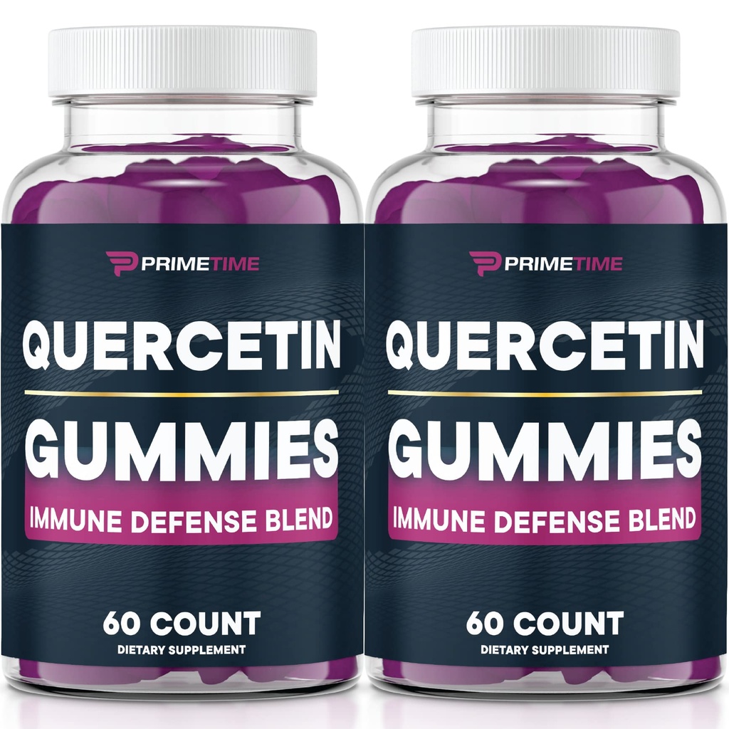 Quercetina deportiva de primera calidad + Zinc + Vitamina C 1000mg Gummies Suplementos con elderberry, Vitamina Flavonoide para niños Adultos Inmunidad, Immune Support Gummy Booster Vegan (2 Pack) 60 Conde (Pack of 2)