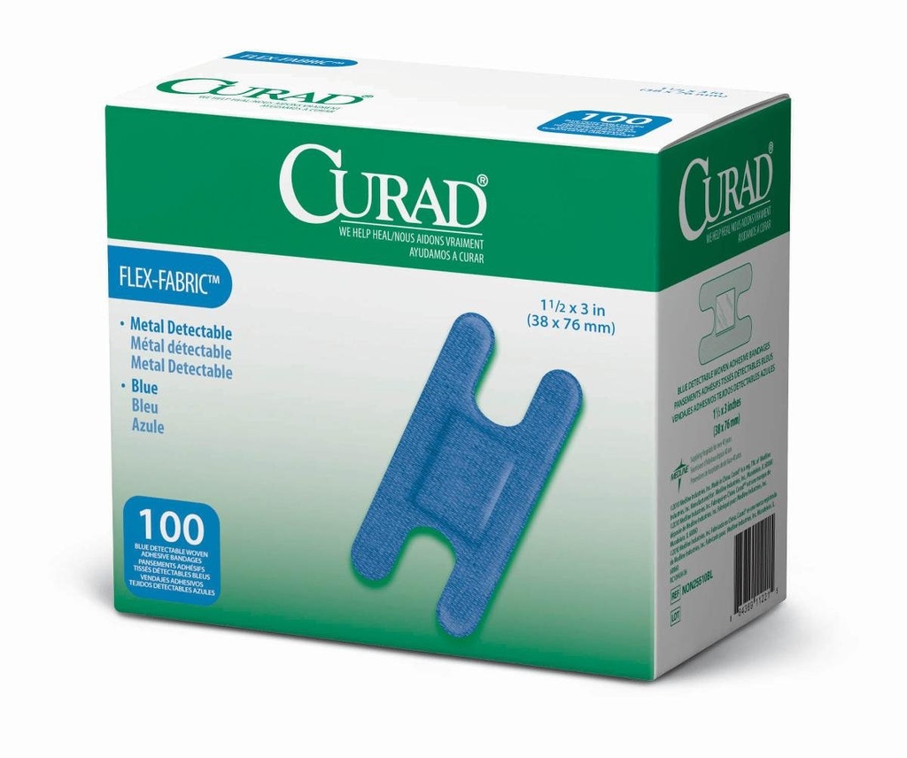 Curad Knuckle, Tejido Banda Azul Detectable, 100-Count