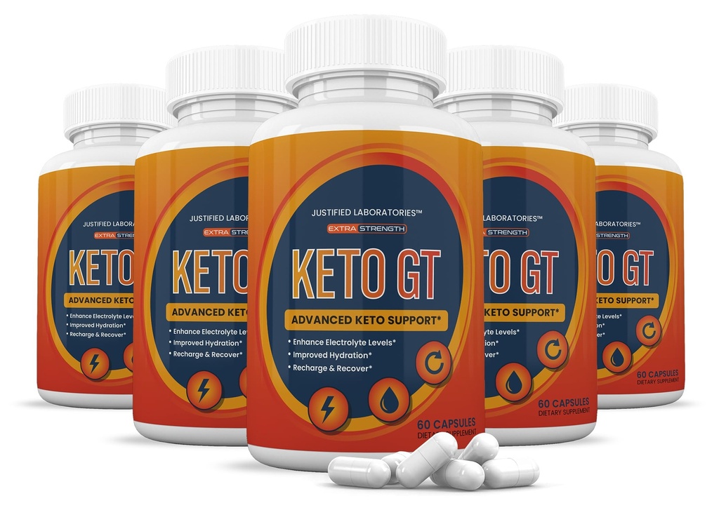 (5 Pack) Keto GT Keto Pills 1275MG New &amp; Improved Formula Contiene Apple Sider Vinegar Extra Virgin Olive Oil Powder Green Tea Leaf 300 cápsulas