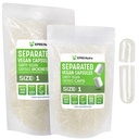 XPRS Nutra Vegan Tamaño 1 Cápsulas separadas - 1000 Cápsulas vacías de alta calidad Separadas en bolsas - Píldoras 1 para relleno de suplementos DIY
