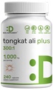 Extracto de Tongkat Ali 300:1 con hierba de cabra cachonda 1.100mg – indonesio Longjack Eurycoma Longifolia Root – Suplemento Herbal de fuerza adicional para la energía