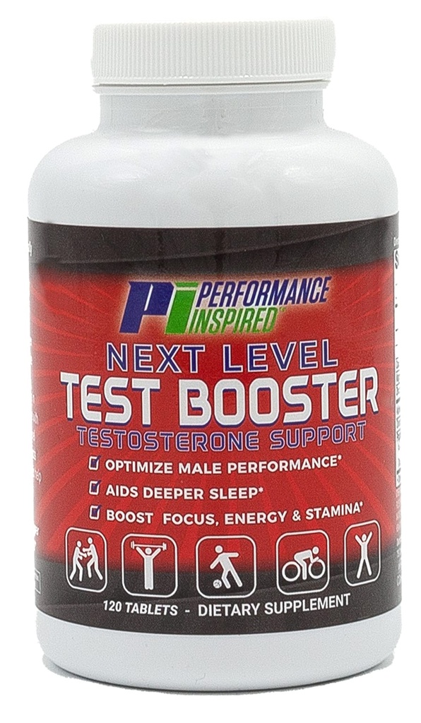 PERFORMANCE INSPIRED Next Level Test Booster – Testosterone Support – Ashwagandha Root Extract – Energía, resistencia y recuperación – 120 Cuenta