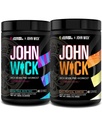 Jacked Factory X John Wick - Wick Mode Pre Workout Powder - Energía intensa, Battle-Ready Focus, Compromiso imparable, y Sheer Will - Baba Yaga Blue Raz ' Last Tropical Sunrise