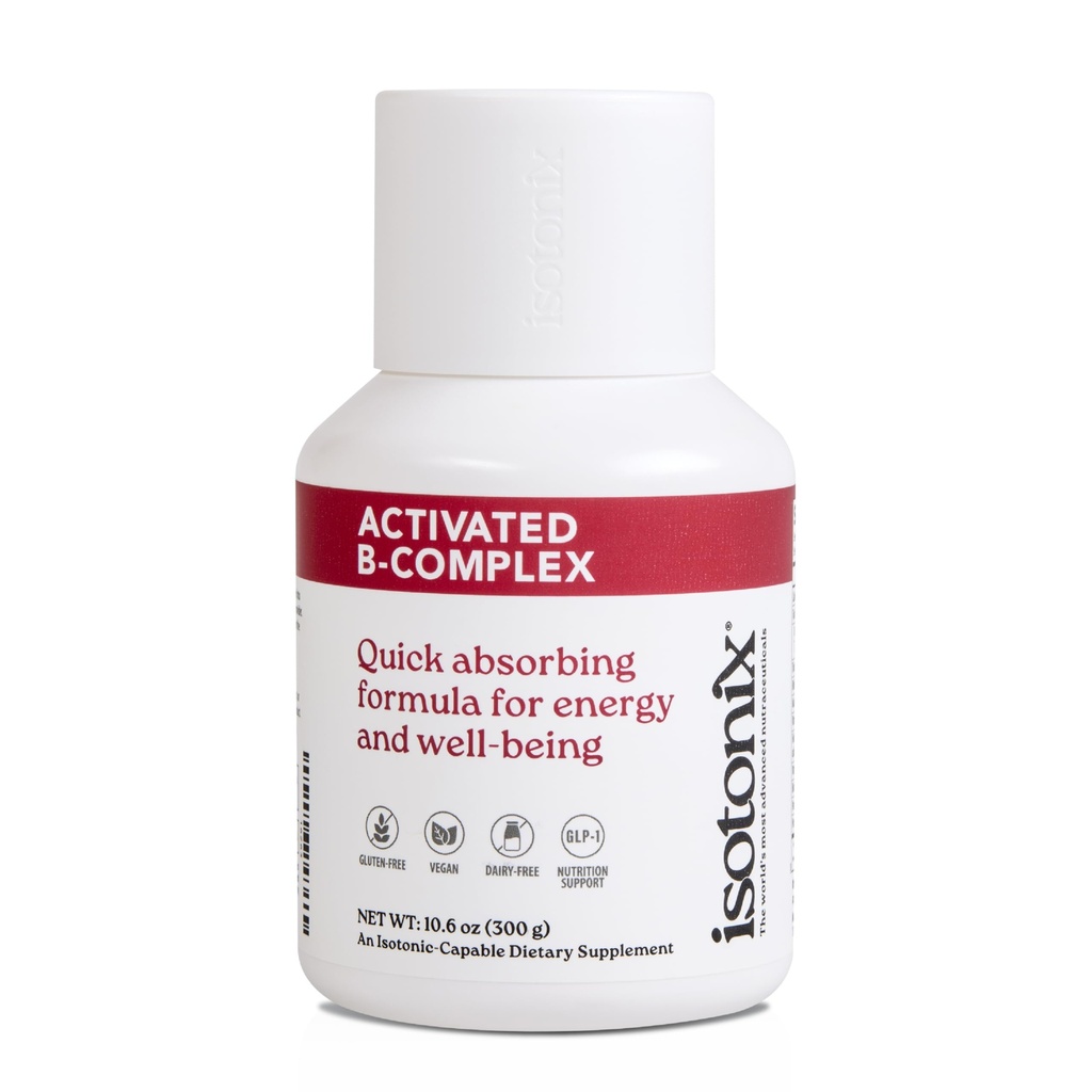 Complejo Isotonix Activado B – Suplemento de Vitamina Vegan B para Energía, Alivio de Estrés y Salud del Sistema Nervioso – Fórmula Bebible Isotónica – 90 Servimientos