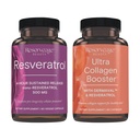 Resveratrol de reserva &amp; Booster Ultra Collagen - Resveratrol & Collagen Capsules para Celular &amp; Skin Soporte - Características Dermaval - 60 cápsulas, 90 cápsulas de booster ultra Collagen