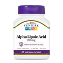 21st Century Healthcare Alpha Lipoic Acid 200 mg, 60 cuenta de cápsulas vegetarianas
