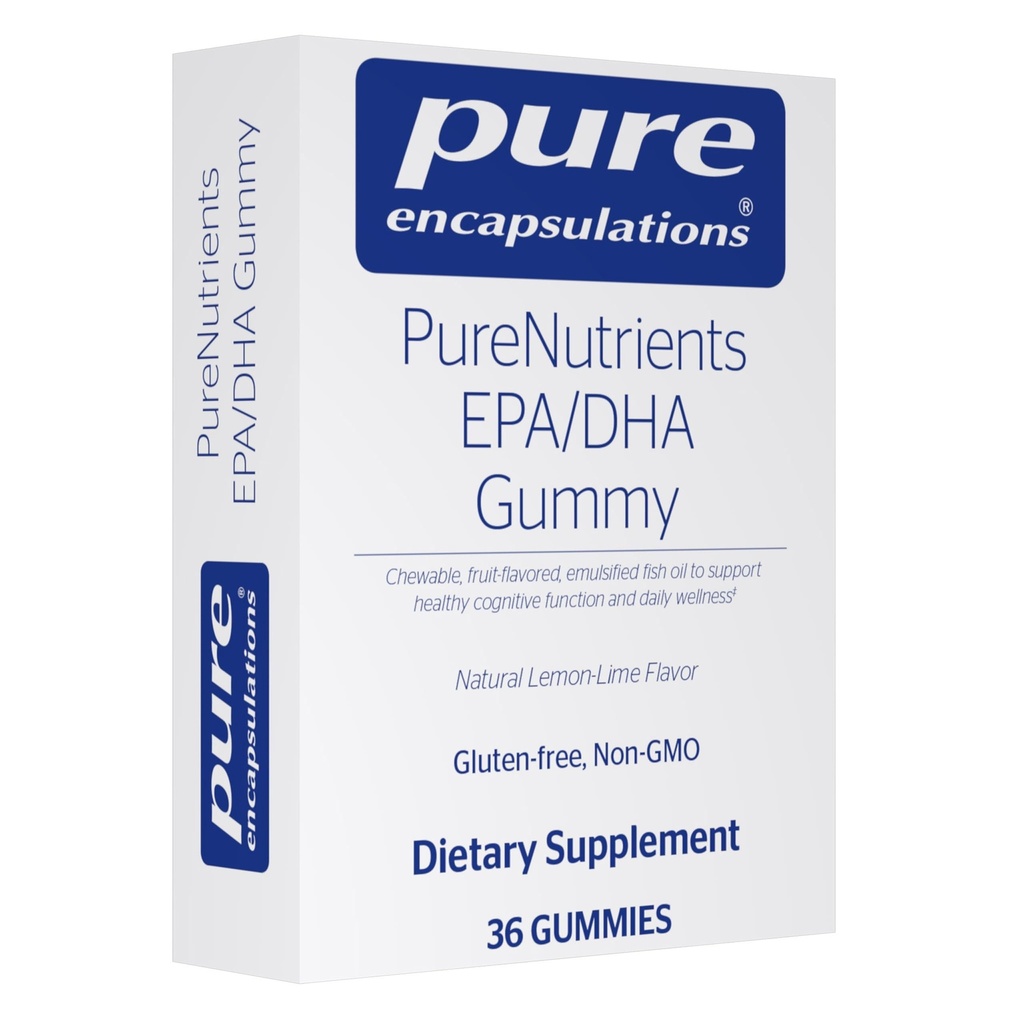 PureEncapsulations PureNutrients EPA/DHA Gummy  Gummy Soft Chew to Support Healthy Cognitive Function and Daily Wellness ← 36 Gummies ← Natural Lemon-Lime Flavor