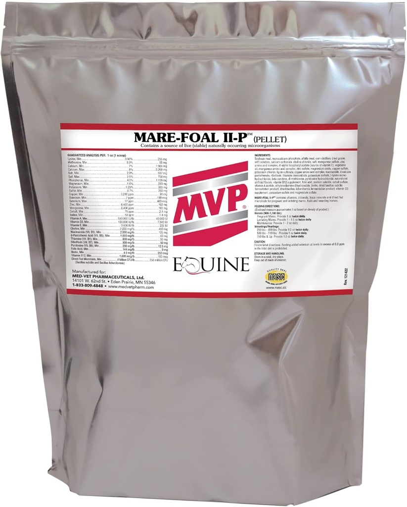 Mare Foal II-P (10lb) Multi Vitamina/Suplemento Médico Equilibrado para Mares, Foals &amp; Yearlings