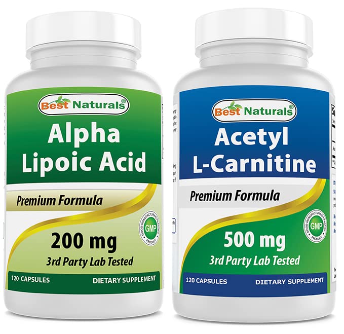 Best Naturals Alpha Lipoic Acid 200 Mg & Acetyl L-Carnitine 500 Mg