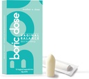 Madres Dose Boric Acid Suppositories - Maintains and Balances Healthy Vaginal pH, Manages Odor, Hydrates, " Moisturizes. EE.UU. Hecho con mantequilla de cacao y aceite de coco