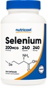Nutricost Selenium 200mcg, 240 cápsulas vegetarianas, no GMO, Gluten Free L-Selenomethionine