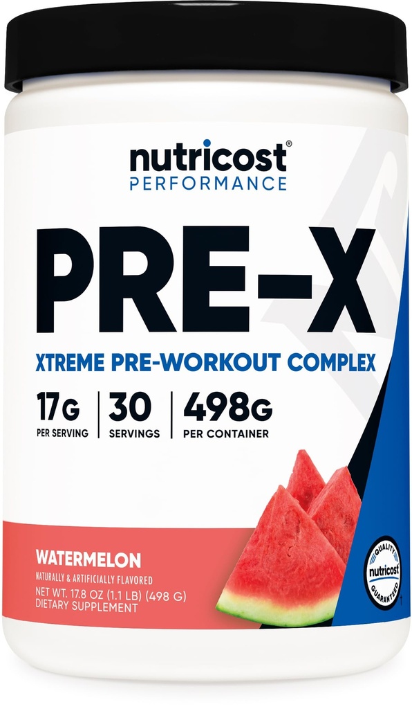 Nutricost Pre-Workout, Watermelon, 30 Servings, Vegetarian, Non-GMO y Gluten Free (Pre-X)