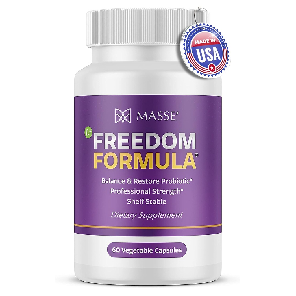 Candida Freedom Massey Medicinales Colon Cleanse Pills - Digestivo elaborado para Vibrant Living - Complejo Probiótico Gut Health - 60 cápsulas